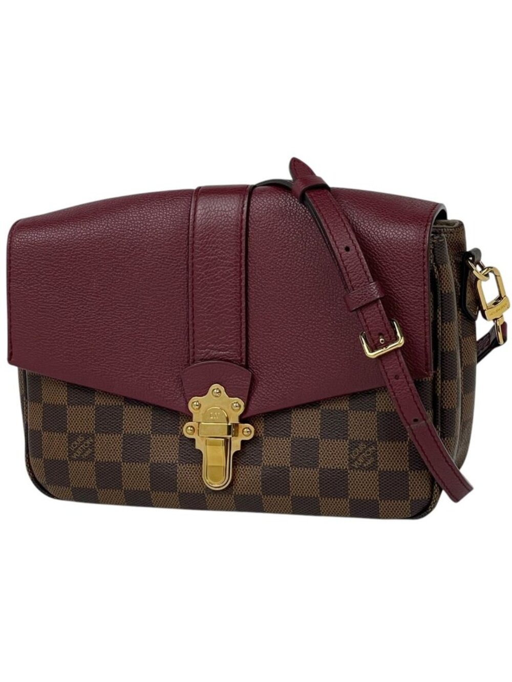 Louis Vuitton Shoulder Bag Clutch Monogram Brown Raisin